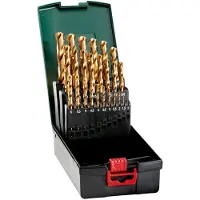 Metabo 627191000 Metall-spiralborrset 25 delar 1 mm, 1.5 mm, 2 mm, 2.5 mm, 3 mm, 3.5 mm, 4 mm, 4.5 mm, 5 mm, 5.5 mm, 6 mm, 6.5 mm, 7 mm, 7.5 mm, 8 mm, 8.5 mm,
