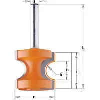 Cmt Avrundningsfräs ; S=12 mm; D=25,4 mm