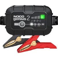 NOCO Smart batteriladdare montering med Genius2 6/12V 2A-klämmor