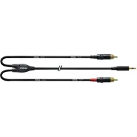 Cordial Audio Adapterkabel [1x Teleplugg 3.5 mm - 2x RCA-hane] 0.90 m Svart
