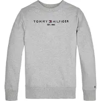 Tommy Hilfiger Sweatshirt - Essential - Organic - Gråmelerad - - 7 år (122) - Sweatshirt