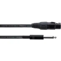 Cordial EM 10 FP XLR Anslutningskabel [1x XLR-kontakt 3-polig - 1x Teleplugg: 6,3 mm (mono)] Svart