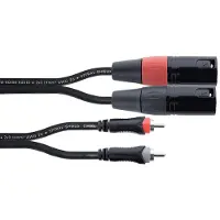 Cordial EU 3 MC XLR Anslutningskabel [2x XLR-kontakt 3-polig - 2x RCA-hane] 3 m Svart