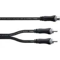 Cordial 14888 Teleplugg / RCA Audio Y-adapter [1x RCA-hona - 2x RCA-hane] 0.30 m Svart PVC-mantel, Tvillingkabel