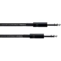 Cordial 14818 Teleplugg Audio Anslutningskabel [1x Teleplugg 6,3 mm (stereo) - 1x Teleplugg 6,3 mm (stereo)] 6 m Svart PVC-mantel, tvinnad