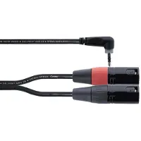 Cordial EY 1 WRMM XLR Y-adapter [1x Jack 3,5 mm - 2x XLR 3-pin] 1 m Svart