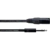 Cordial EM 6 MV XLR Anslutningskabel [1x XLR-kontakt 3-polig - 1x Teleplugg 6,3 mm (stereo)] 6 m Svart