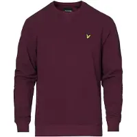 Lyle & Scott Sweatshirt med rund hals i Burgundy