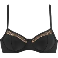 LASCANA Bikiniöverdel 'Adele' beige / brun / svart