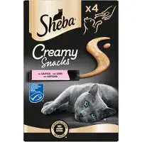 Sheba Creamy Snacks med lax kattgodis (4 st)