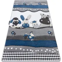 Rugsx Matta PETIT FARM ANIMALS blå 240x330 cm