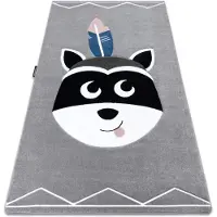 Rugsx Matta PETIT RACCOON MUKKI grå 160x220 cm