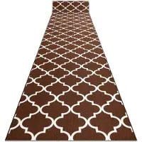 Rugsx Löpare anti-halk TRELLIS brun 120 cm 30351 120x260 cm