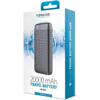 Forever TB-100L Dubbel USB Powerbank - 20000mAh - Svart