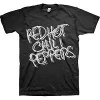 Ginza.se Red Hot Chili Peppers: Unisex T-Shirt/Black & White Logo (Black) (Small)