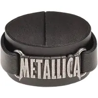 Ginza.se Metallica: Logo Leather Wriststrap Bracelet