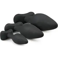 Easytoys Anal Collection Rocket - analpluggsset (svart, 3‑delars)