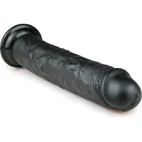 EasyToys - dildo med sugkopp - extra stor - svart - 28,5 cm