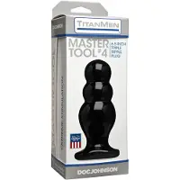 Doc Johnson TitanMen Master Tool 4 Butt Plug 16 cm - Svart - Svart