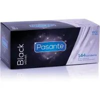 Pasante - latex kondom - svart - 144 st
