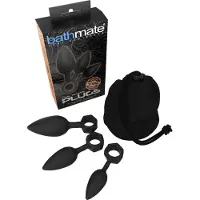 Bathmate Anal Training Plugs - analpluggsset (svart)