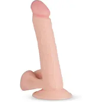 Huismerk Felix - dildo med pung - realistisk - 22 cm - naturfärg