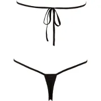 NO:XQSE - Öppen body med strass - svart - S-L