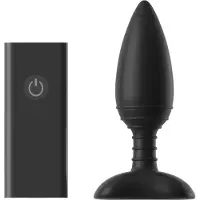 Nexus Ace Analvibrator med Fjärrkontroll Small 10 cm - Svart - Svart