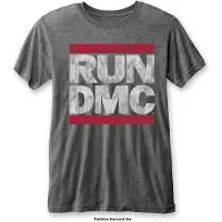 Ginza.se Run DMC: Unisex Burnout T-Shirt/DMC Logo (Charcoal Grey) (Medium)