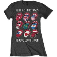 Ginza.se The Rolling Stones: Ladies T-Shirt/Voodoo Lounge Tongues (Charcoal Grey) (Medium)