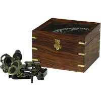 Authentic Models Sextant med låda brons