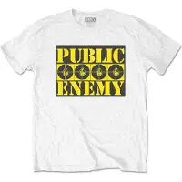 Ginza.se Public Enemy: Unisex T-Shirt/Four Logos (White) (Small)
