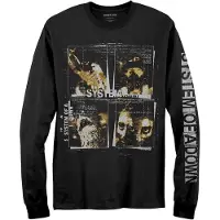 Ginza.se System Of A Down: Unisex Long Sleeve T-Shirt/Face Boxes (Black) (Sleeve Print) (Small)
