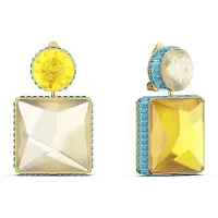 Swarovski Orbita Vattendroppe Asymmetriska Örhängen Kvinnor örhänge Gult 5600522 Box (Random Color)