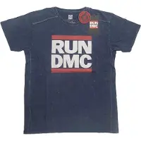 Ginza.se Run DMC: Unisex T-Shirt/Logo (Navy Blue) (Wash Collection) (Small)