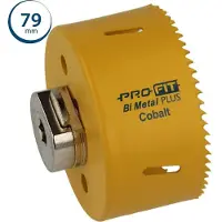 Wareco ProFit bimetall Plus hålsåg med adapter, rostfri och metall 79 mm