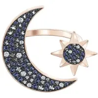 Swarovski Stjärn- och Månformad Klassisk Ring Damringar Roséguld 5513222 Box (Random Color),55 black