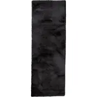 NATURL. Fluffig löpare | Comfy Supreme svart hos Volero | 80x250 cm | Polyester | Enfärgad | Löpare | Hög lugg