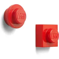 LEGO Magneter - 2 st. - Röd - - One Size - Magnetiska leksaker