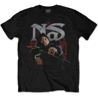 Ginza.se Nas: Unisex T-Shirt/Red Rose (Black) (X-Large)