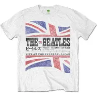 Ginza.se The Beatles: Unisex T-Shirt/Budokan Set List (White) (Back Print) (Large)
