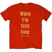 Ginza.se The Beatles: Unisex T-Shirt/When I'm Sixty Four (Red) (Back Print) (X-Large)
