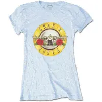 Ginza.se Guns N Roses: Guns N' Roses Ladies T-Shirt/Classic Bullet Logo (Powder Blue) (Skinny Fit) (Small)