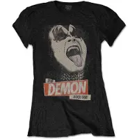 Ginza.se KISS: Ladies T-Shirt/The Demon Rock (Black) (X-Large)