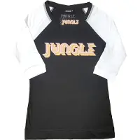 Ginza.se Jungle: Ladies Raglan T-Shirt/Colour Logo (Black & White) (Large)