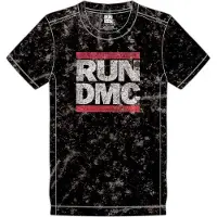 Ginza.se Run DMC: Unisex T-Shirt/Logo (Black) (Wash Collection) (Small)