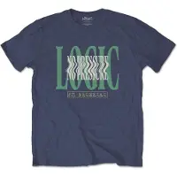 Ginza.se Logic: Unisex T-Shirt/Wavy (Navy Blue) (Back Print) (Medium)