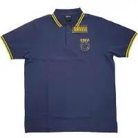 Ginza.se Nirvana: Unisex Polo Shirt/Happy Face (Navy Blue) (Small)