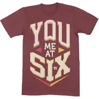 Ginza.se You Me At Six: Unisex T-Shirt/Cube (Maroon Red) (Large)
