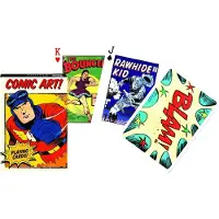 DESTOCK Jeu de cartes thématiques Vintage Comics - PIATNIK - 55 cartes - Mixte - A partir de 8 ans